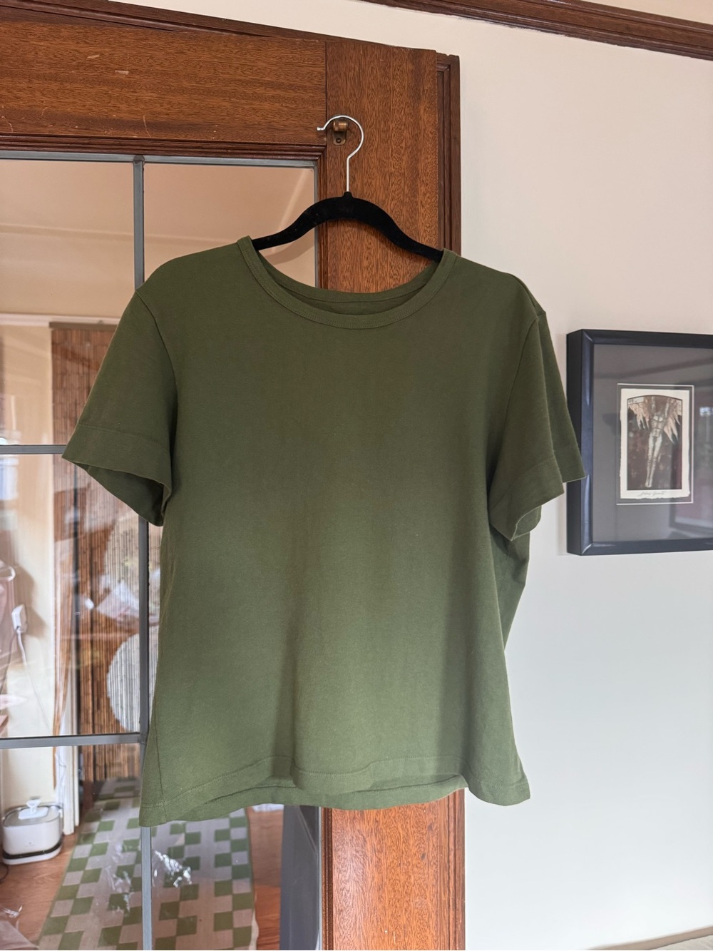 Jesse Kamm Olive Green Short Sleeve cotton Tee
